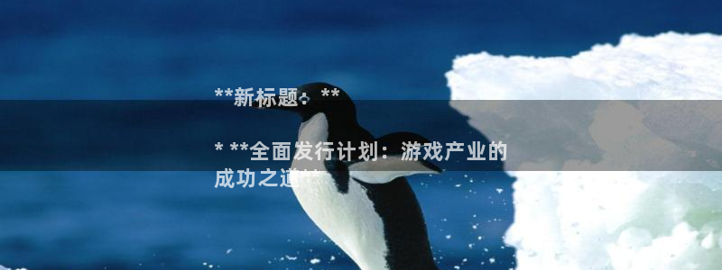 门徒娱乐的创始人背景：**新标题：**

* **全面发行计划：游戏产业的
成功之道**